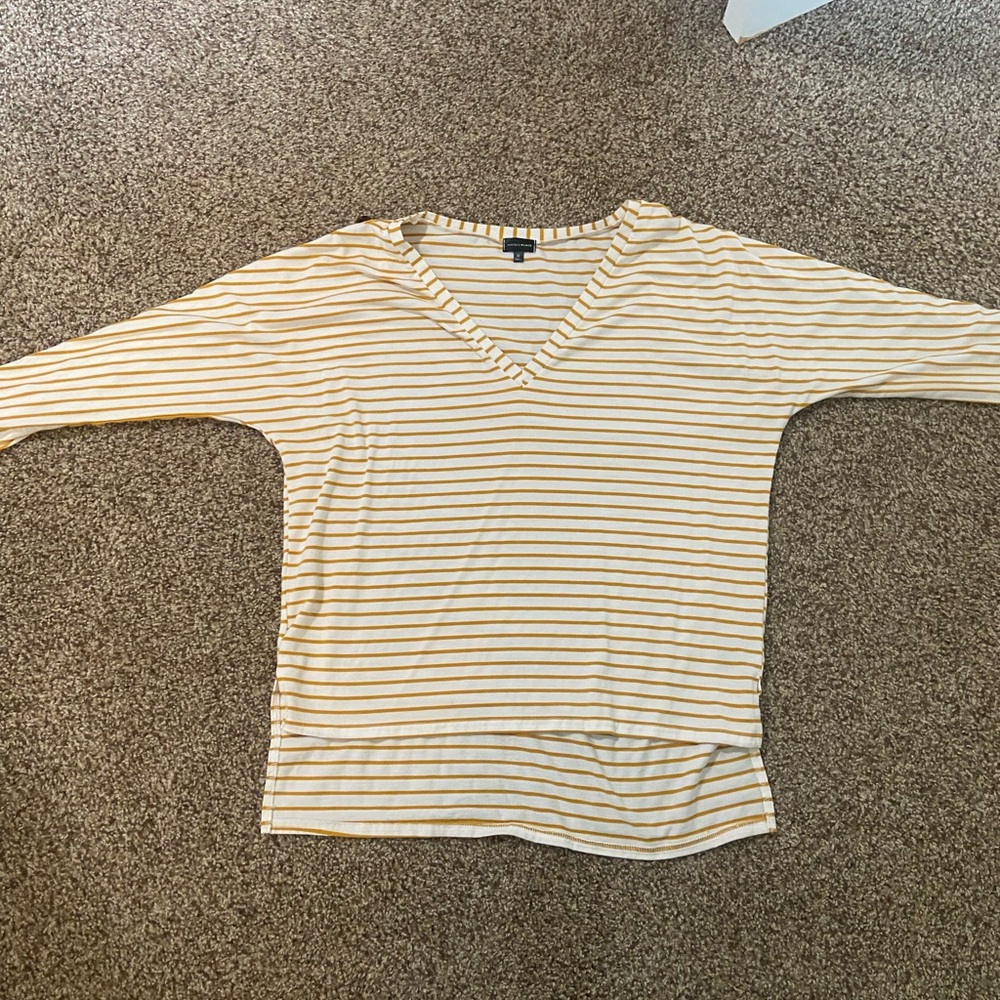 Buckle Yellow Striped Blouse